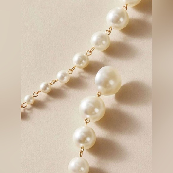 Faux Pearl Drop Earrings - Picture 3 of 7